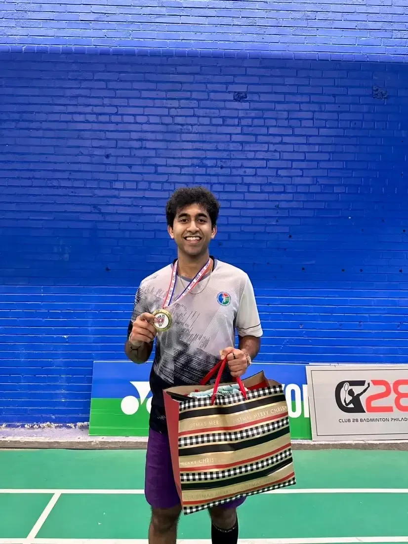 Amit winning a tournament